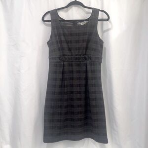 Studio M Plaid Belted Midi Pencil Dress Sz M
